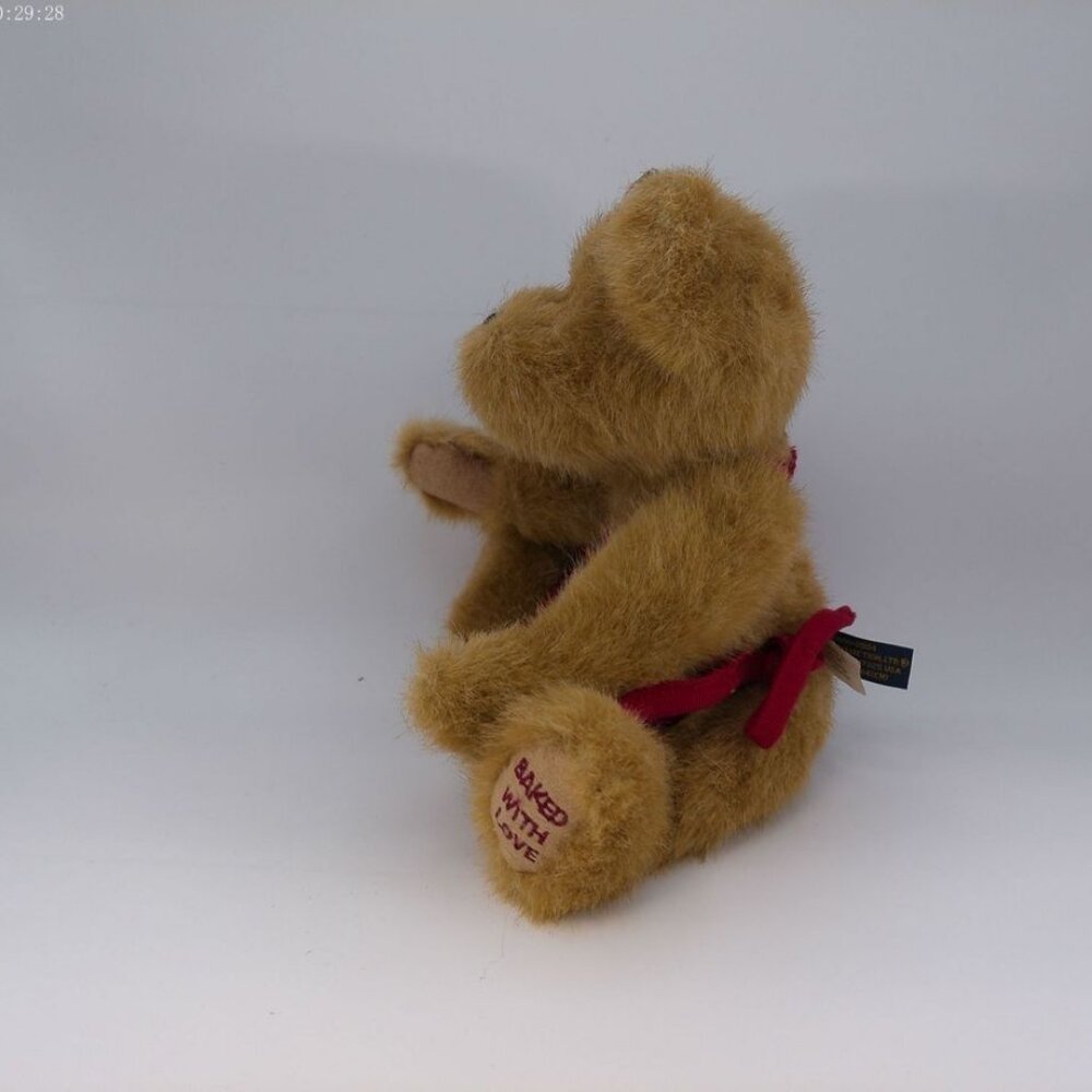Boyds Baked With Love Plush Bear 8in with Plaid Apron & Bow Collectible - Picture 3 of 8
